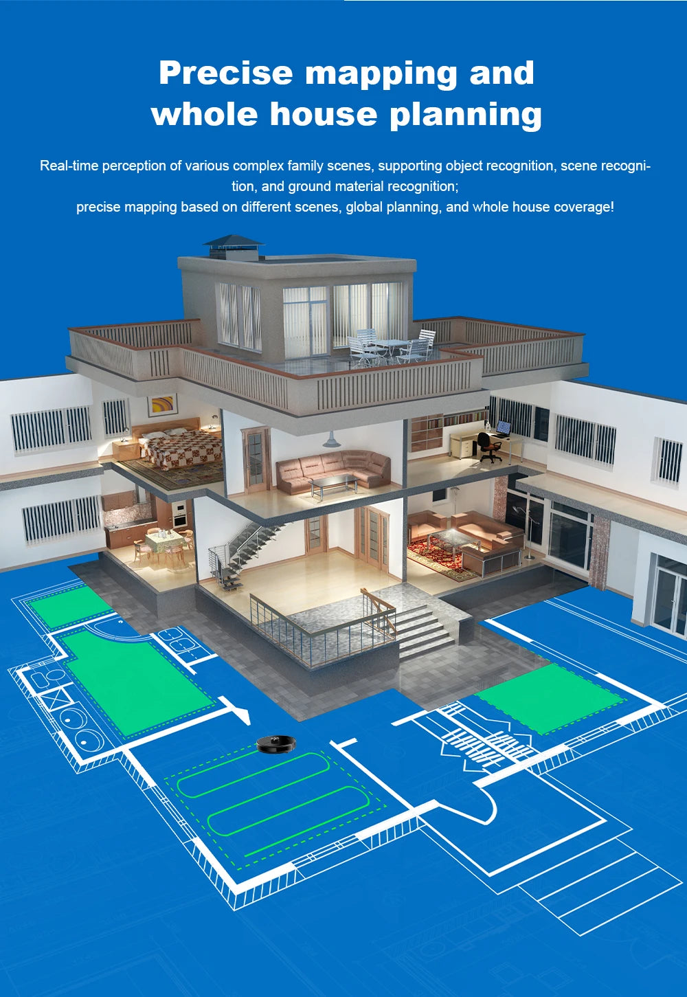 Liectroux / LILIN X6 LDS Saugroboter, Laser-Lidar-Navigation, Nass- und Trockenwischen, 6500 Pa Saugkraft, Mehrbodenkarte, Teppichverstärkung