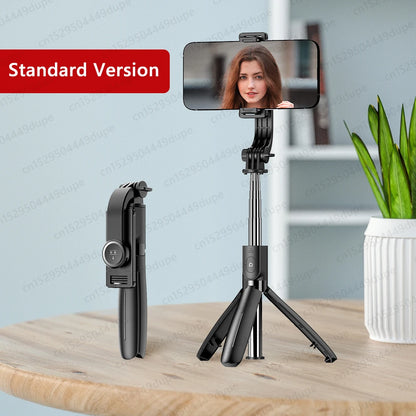 TOKQI-L21 Selfie Stick Telescopic Travel Handheld Tripod Portable Phone Stand for Cell Phone Live Streaming TikTok Recording