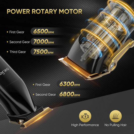 SEJOY Professional Electric Hair Clippers kit for Men Cordless Clippers Hair Trimmers Grooming Set Haircut Machine for Family