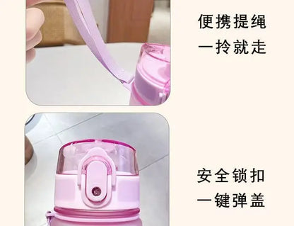 Gabby Dollhouses Cute Water Bottles 550ml Girls Kawaii Cup Kids School Outdoor Sport Flasks Women Office Home Plastics Mug Gift