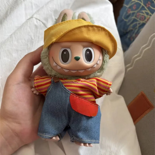 New style for Labubu 17cm doll clothes DIY accessories hat pants decoration set collection birthday gift cute children's toys