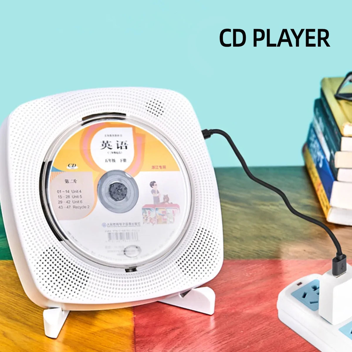 CD Player With USB Port Wireless Portable Bluetooth Speaker