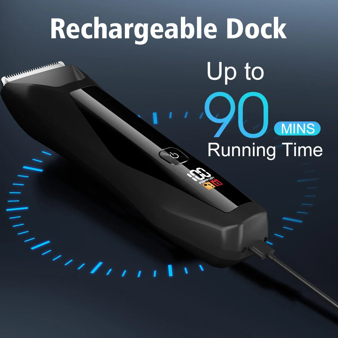 Sejoy Body Hair Trimmer Clipper for Men,Rechargeable Cordless Barber Clippers,Electric Hair Trimmer,Waterproof Beard Trimmer