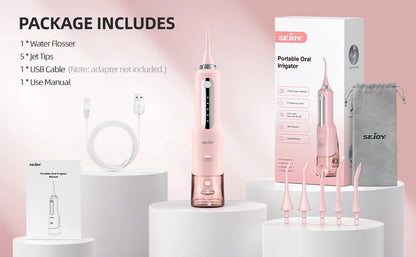 SEJOY Home Dental Oral lrrigator Water Flosser 4 Colors Thread Teeth Pick Mouth 5 Modes Washing Machine USB Rechargeable