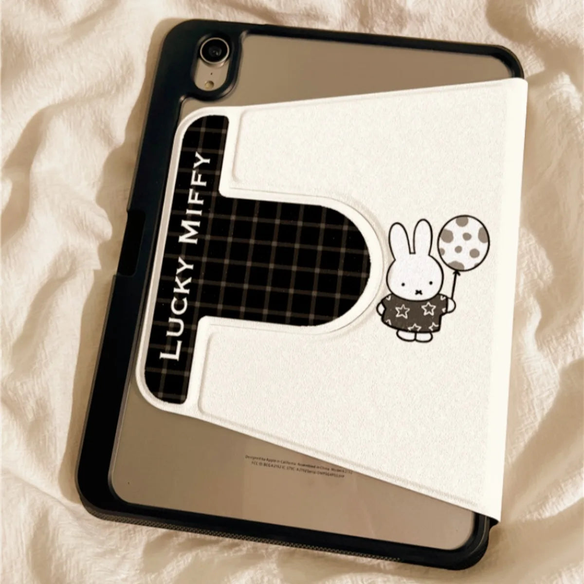 Kawaii Miffy Hasen-Tablet-Hülle, niedliche Cartoon-Ballon-Miffy-Hasen-Acryl-iPad10/air6-Tablet-Hülle, iPad11