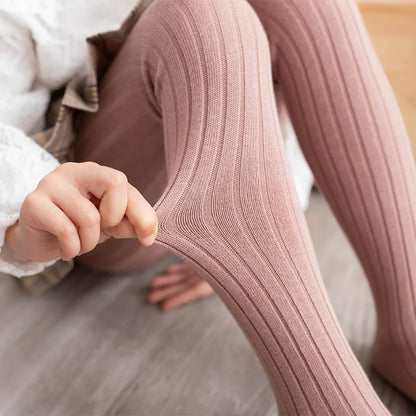 Girls Cotton Tights - Soft Knitted Pantyhose for Babies & Toddlers | Macaron Colours