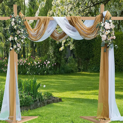 Solid Wooden Wedding Backdrop Stand, Arch Archway Door, Party Garden Trellis, Pergola, Flower Plants Rack, 3x3m