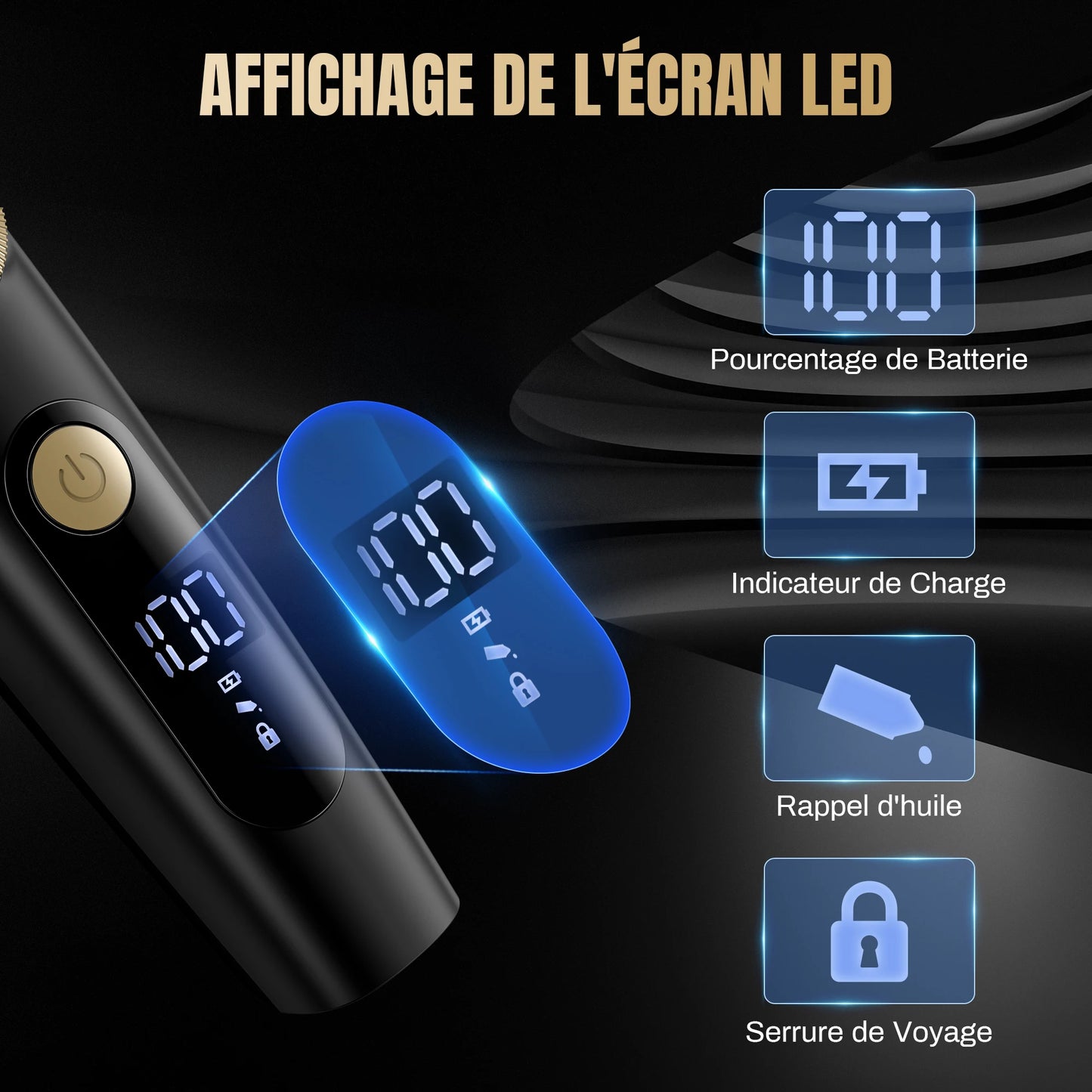 Sejoy Electric Hair Clipper,Rechargeable Hair Trimmer,IPX7 Waterproof,Adjustable Speed Barber Clippers For Men Professional