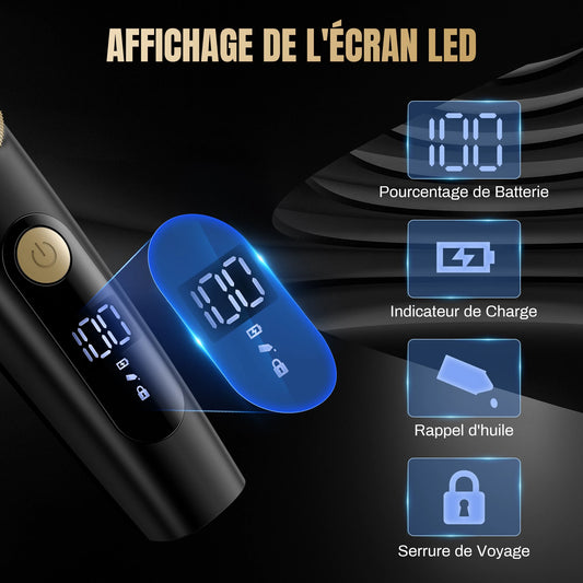 Sejoy Electric Hair Clipper,Rechargeable Hair Trimmer,IPX7 Waterproof,Adjustable Speed Barber Clippers For Men Professional