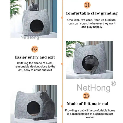 Pet Bed Stool Kitten Dog Puppy Hideaway Cat Sleeping Cave Nest House