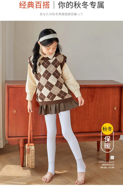 Winter Girls Tights Thicken Warm Pantyhose for Kids Skin/black Children Stocking Teenager Pantys Baby Ballet Underpants