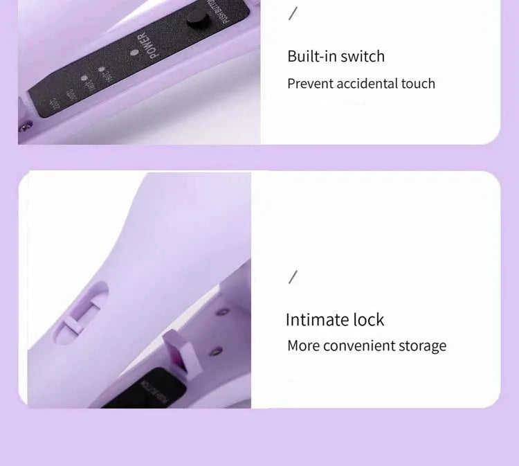 32MM Electric Curling Iron Automatic Lambswool Curling Tool Long Lasting Styling French Styling Rotating Anti-Flame Design
