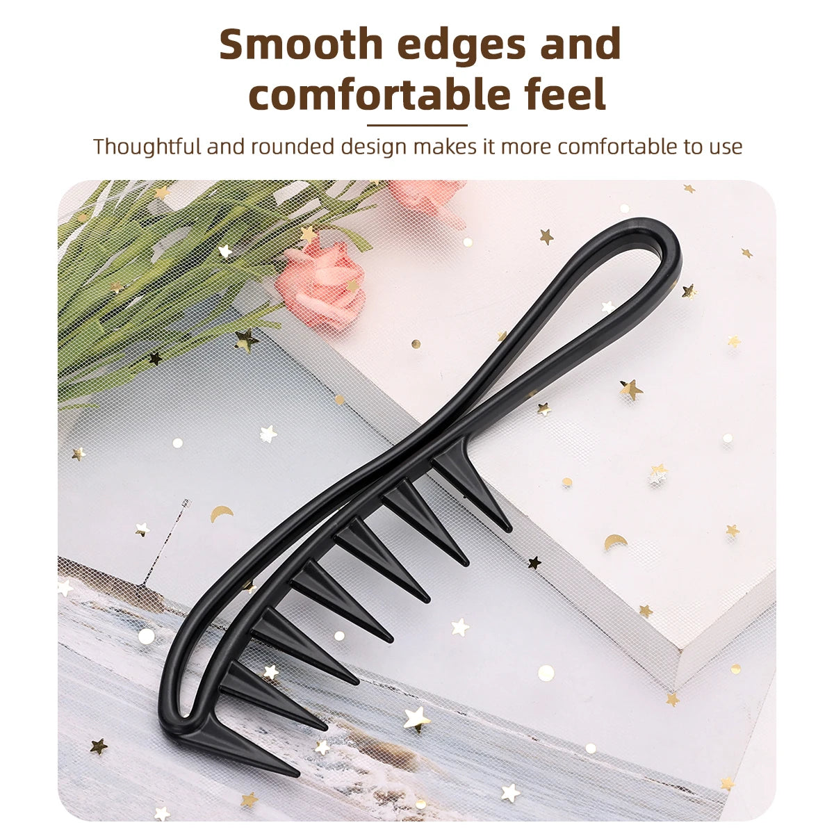 Barber Men Oil Comb Wide Tooth Shark Plastic Comb Hair Clipper Curling Salon Home Hairdressing Comb Massage Barber Stlying Tools