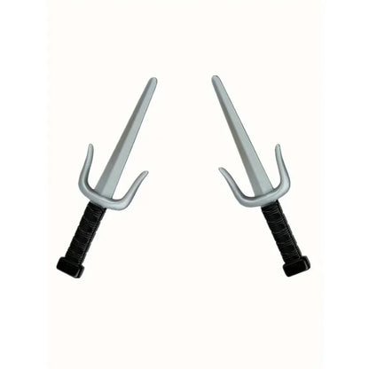 Boys Japanese Ninja Costume with Cartoon Anime Print Red Jumpsuit, Mask and Ninja Fork Accessory Set Halloween Dress Up Party