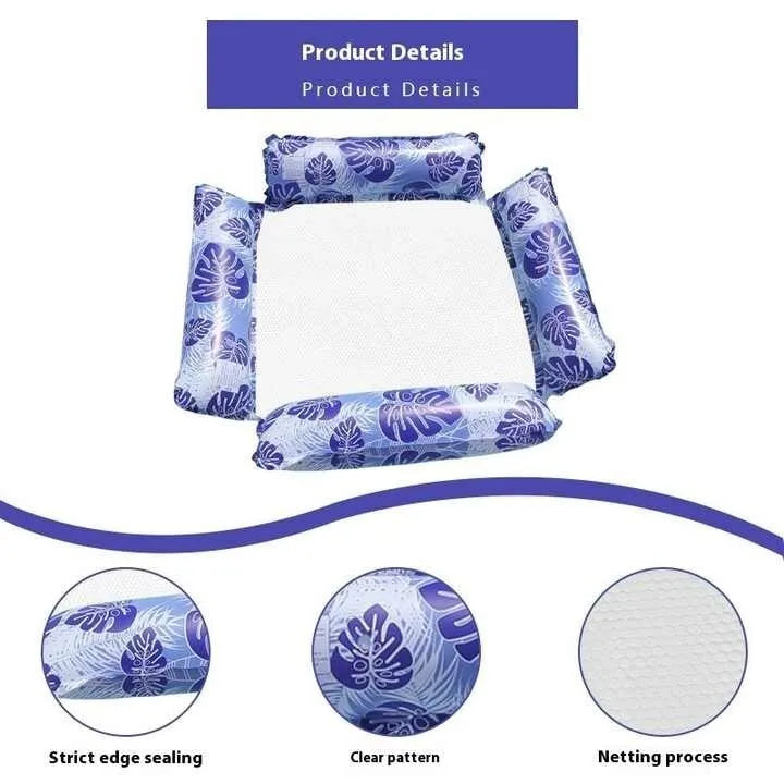 Iatable Chair 4Tube Pool Lounger Float Water Hammock Multi-Purpose