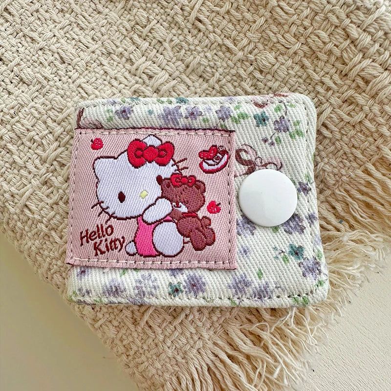 Hello Kitty Data Cable Organizer Fabric Sanrio KT Cat Charger Cord Storage Holder Data Line Bobbin Winder