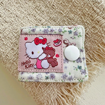 Hello Kitty Data Cable Organizer Fabric Sanrio KT Cat Charger Cord Storage Holder Data Line Bobbin Winder