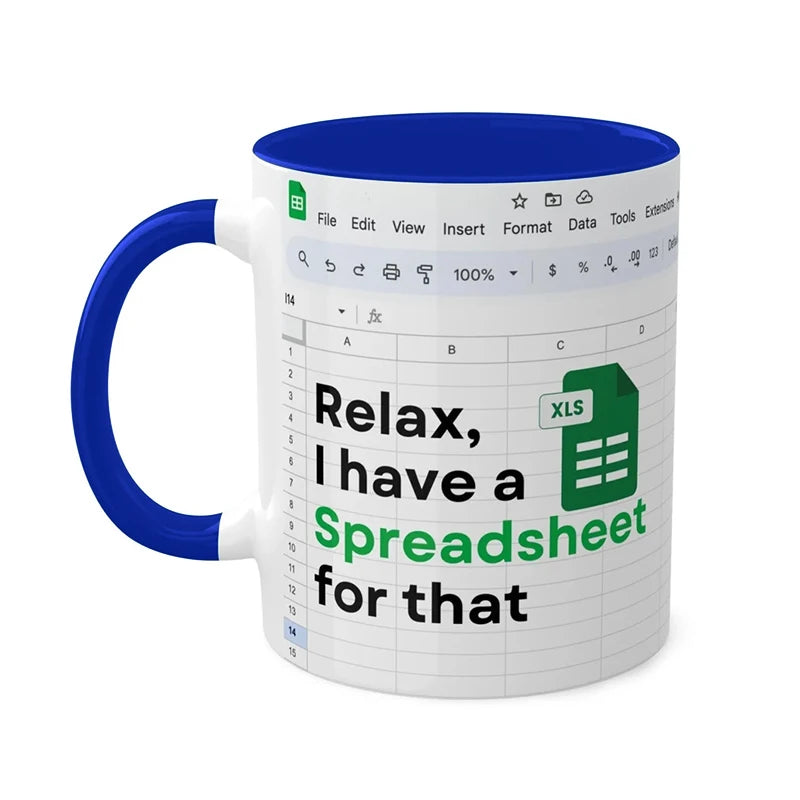 Excel Pattern Coffee Mug Creative Ceramic Tea Coffee Cup Portable Water Mug Juice Milk Cup Office Home Funny Gift New