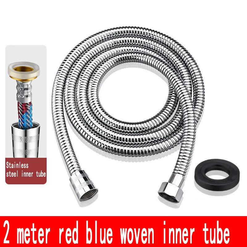 MZD Stainless Steel Shower Water Hose Extension Plumbing Pipe Pulling Tube Handheld Head Flexible Plumbing Anti Universal