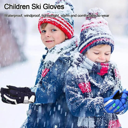 Boy Girls Ski Snowboard Windproof Gloves Children Kids Winter Snow Warm Gloves Waterproof Thicken Keep Warm Winter Must