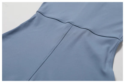 Women's Zipper Yoga Jumpsuit - Long Sleeve Workout Bodysuit for Gym & Fitness