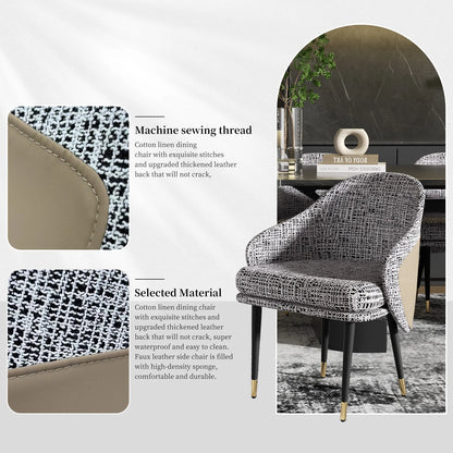 Modern Upholstered Dining Chairs, High-Density Sponge Foam, for Kitchen and Restaurant Dinner Chair, Set of 2