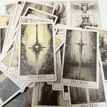 Horror Tarot Cards Wait 78 Tarots Board games Leisure Entertainment Family Gatherings Gothic Tarot Deck