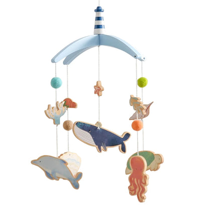 Newborn Baby Rattles Toys 0-12 Months Soft Felt Whale Bed Bell Infant Mobile Crib Hanging Musical Carousel Toy Boys Girls Gift