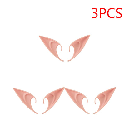 1-20pair Mysterious Angel Elf Ears Artificial Latex Ears for Halloween Decor Fairy Cosplay Costume Masquerade Accessories