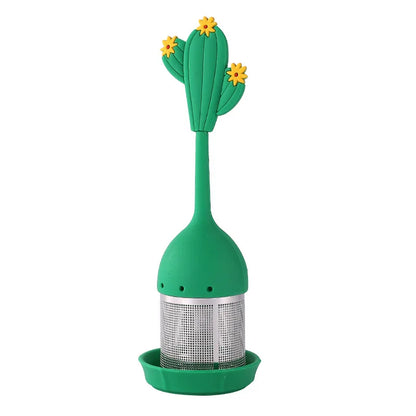 Silicone Handle Tea Infuser Stainless Steel Tea Ball Filter Teapot Cha Coffee Strainer Creative Lemon Orange Shape Spice Sieve