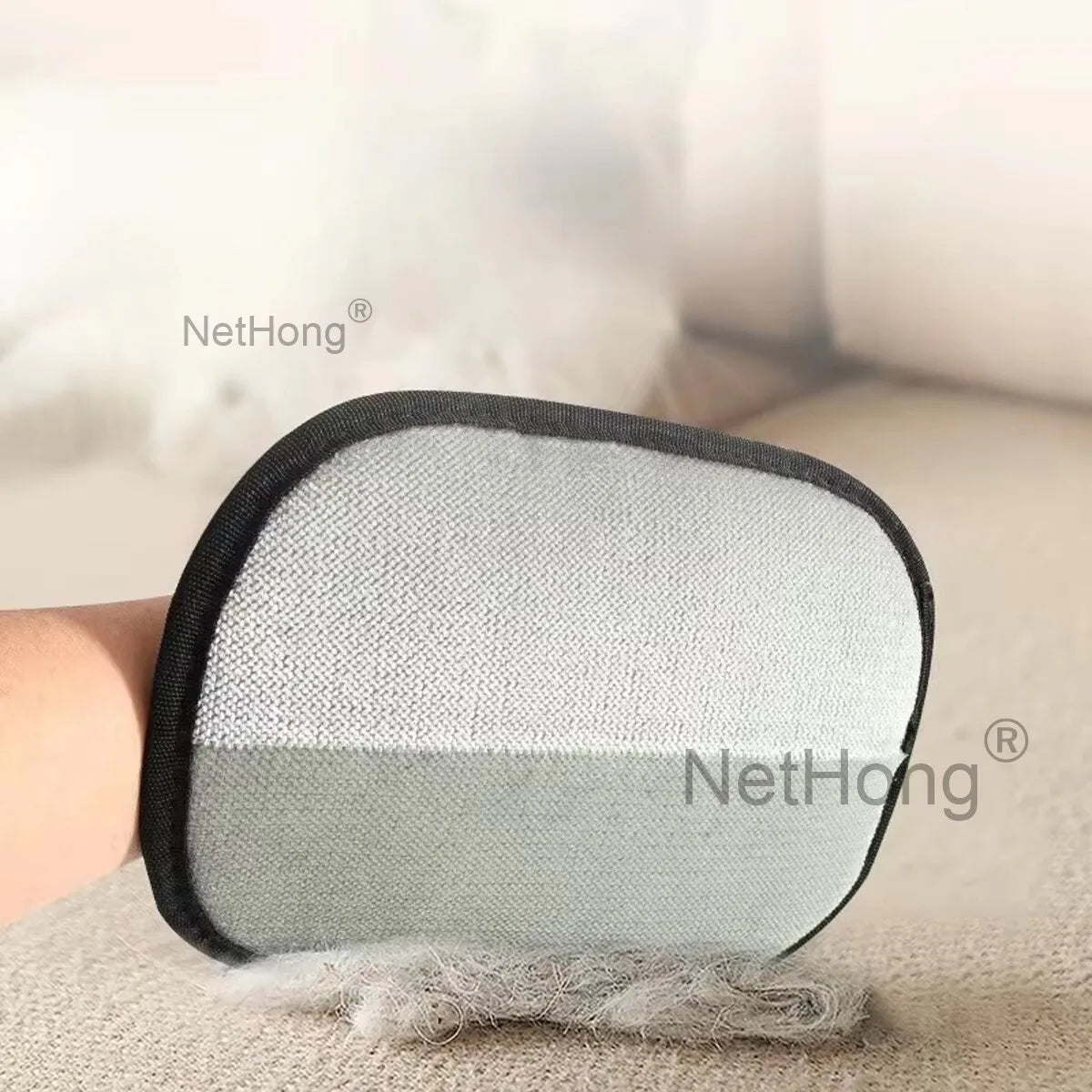 Pets Double Sided Grooming Glove, Pet Hair Remover Gloves For Dog Cat Reusable~