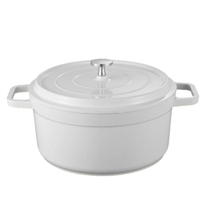 Enameled Cast Aluminum Dutch Oven with Lid Home Kitchen Enamel Stock Pot Dutch Oven Cast Aluminum Pot Multifunctional Cookware
