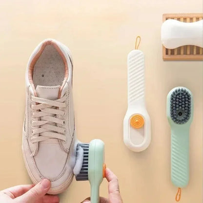Shoe Washing Machine Bag with Liquid Shoe Brush Set Durable Laundry Shoe Bag and Soft Bristle Clean Brush for All Shoes