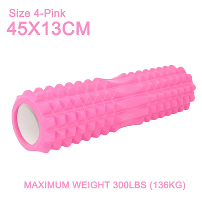 45cm High Density Foam Roller Yoga Column Deep Massage Fitness Equipment Sport EVA Block Muscle relaxation Pilates Gym Exercises