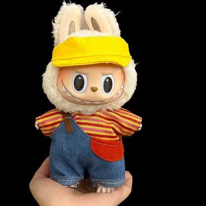 New style for Labubu 17cm doll clothes DIY accessories hat pants decoration set collection birthday gift cute children's toys