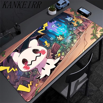 Mouse pad Large rubber keyboard mouse carpet anti-slip gamer mouse pad laptop HD PC carpet P-Pokemons Mousepad Kawaii