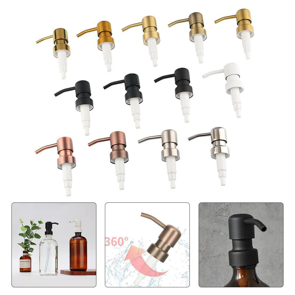 Soap Dispenser Liquid Soap Dispenser Pump Lotion Pump Head Stainless-Steel Soap Pump Soap Dispenser Bathrooms Accessory