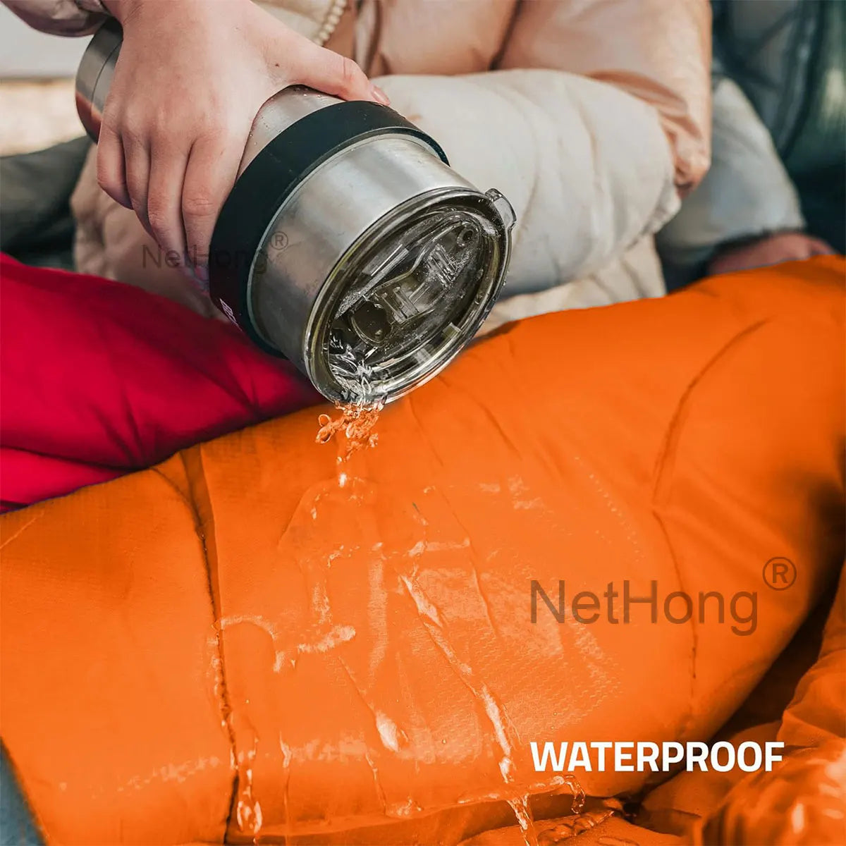 4 Season Single Sleeping Bags Camping Rectangular Envelope Zip Up Kids Adult