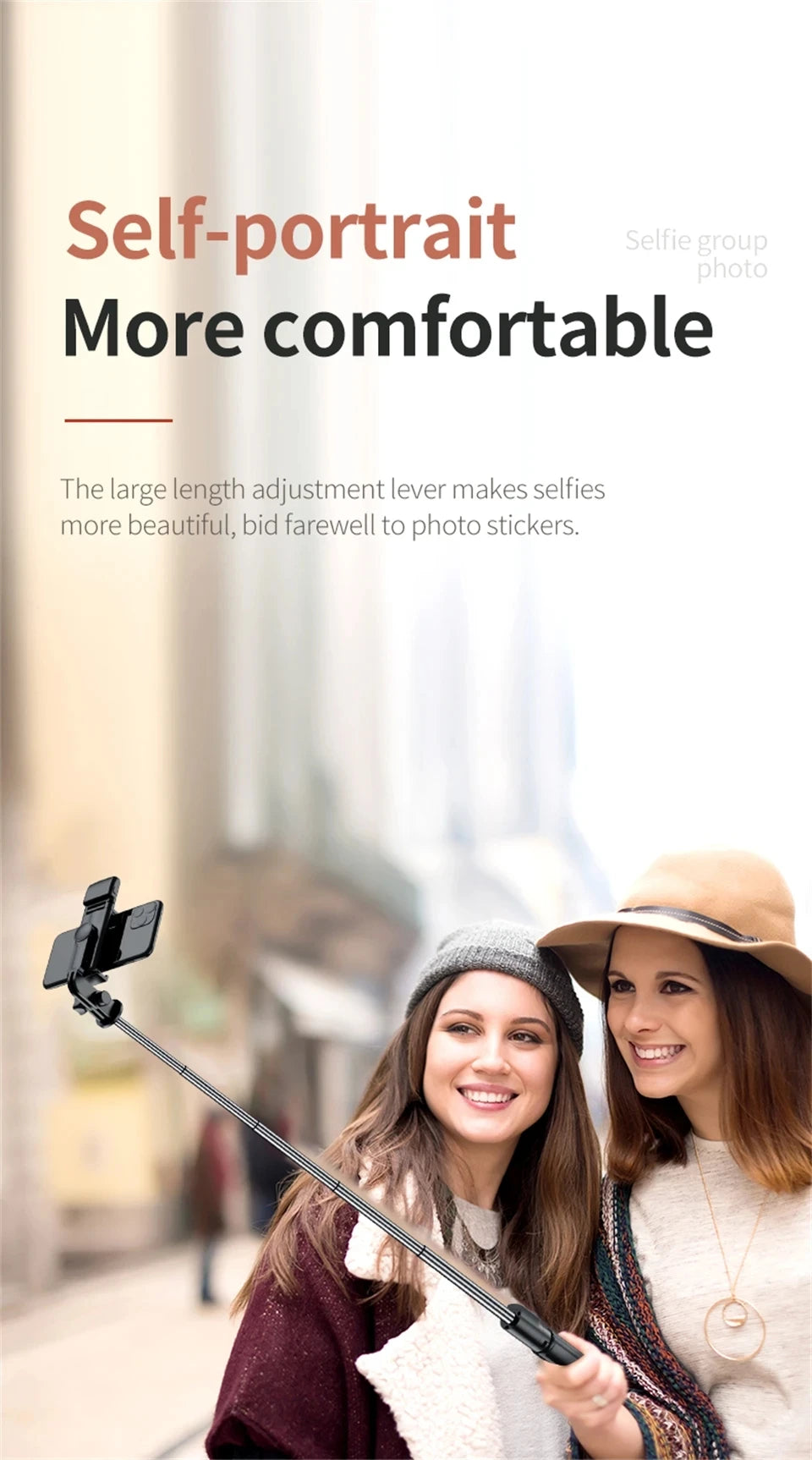 MEUYAG Wireless Selfie stick Tripod With Fill Light Bluetooth Shutter Remote Control Portable Foldable Monopod For Smart Phone
