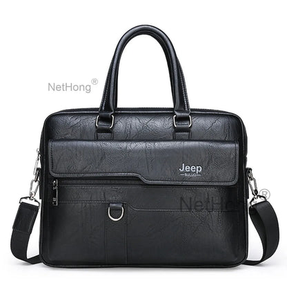Men's Leather Cross Body Messenger Shoulder Handbag Travel Work Business Bag