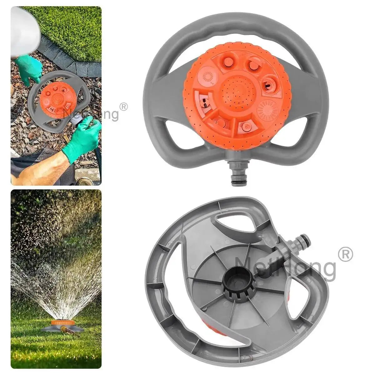 8 Function Garden Lawn Grass Water Sprinkler Hose Irrigation Watering Spray 360°