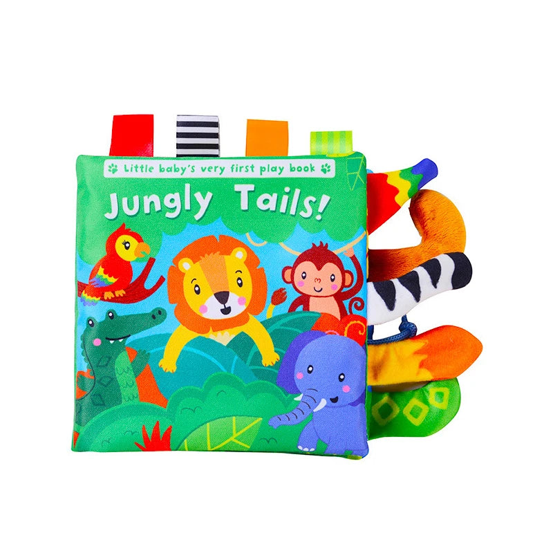 Animal Tail Cloth Book Tear Can Bite Pop-up Book Educational Enlightenment Early Education Infant Cognitive Toys 0-3 Years Old