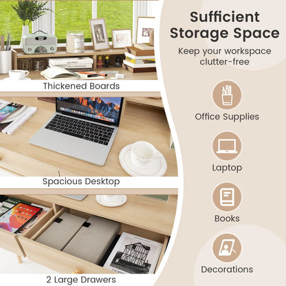 GOFLAME Writing Desk 120 CM Home Office Computer Workstation