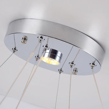 Luxury Rings Led Crystal Chandelier Mordern Pendant Light Living Dining Room Decor Fixture Suspension Luminaire Hanging Lustr