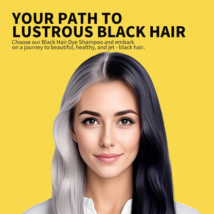Ginger Black Hair Dye Shampoo 500ml Diy Herbal Coloring Hairs Instant Gray To Black Instant Coloring Shampoo For Women&Men