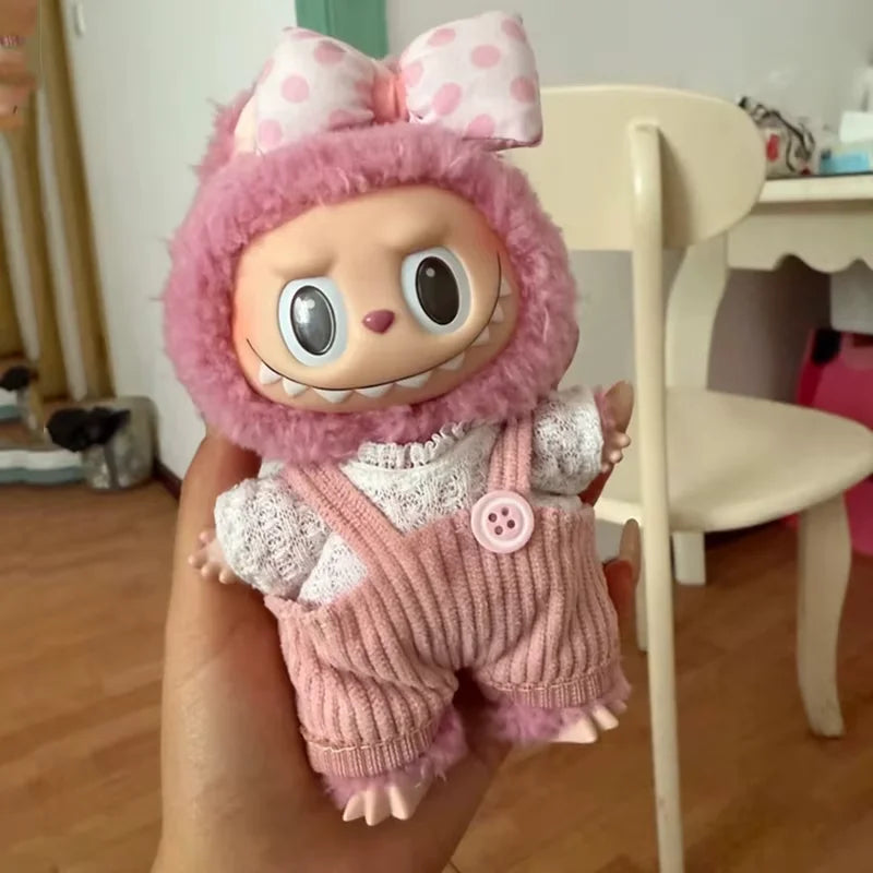 New style for Labubu 17cm doll clothes DIY accessories hat pants decoration set collection birthday gift cute children's toys