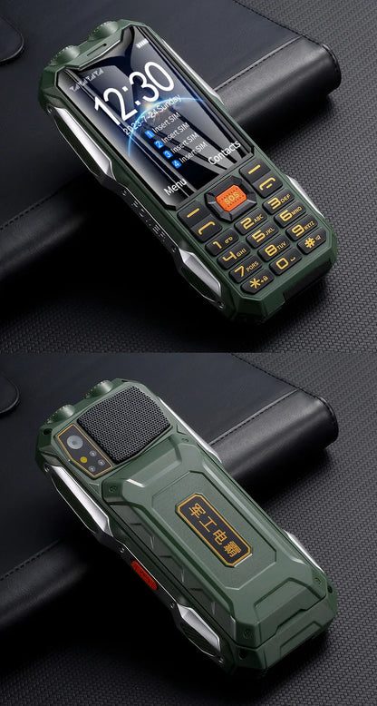 Q9 GSM 2G Network Mobile Phone 4 SIM Cards Rugged Bar Cellphone 3.5Inch HD Display Big Battery Loud Voice For Elderly