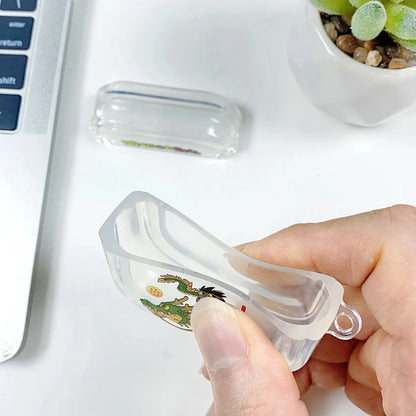 Dragon Ball Z Son Goku Anime Transparent Earphone Case for Airpods 4 1 2 3 Pro 2 Protective Shell with Pendant Headphone Cover