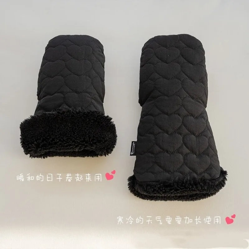 Premium Waterproof Stroller Gloves - Winter Warm Hand Muff Mittens for Pram & Pushchair (2 Pack)