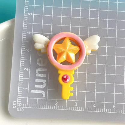 5pcs Cartoon shiny beauty cartoon resin flatback cabochon diy crafts materials kid handmade jewelry charms